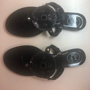 Jack Rogers  Georgica Black Flip-Flops